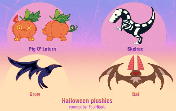 Halloween plushies